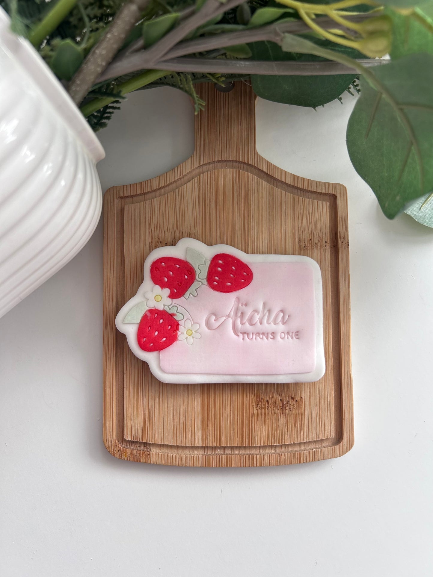 Plaque texte fraise