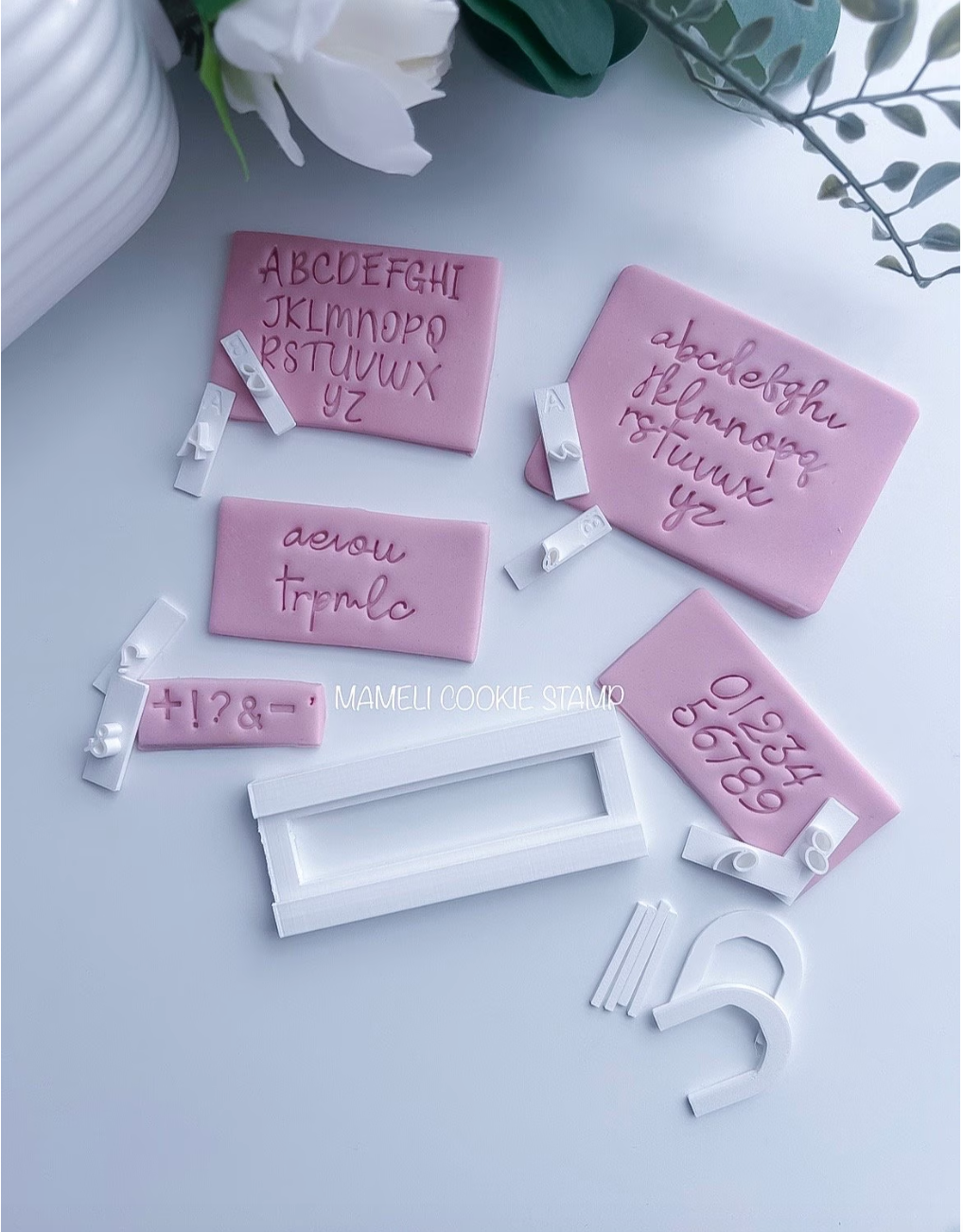 Font set kit de lettrage et chiffre