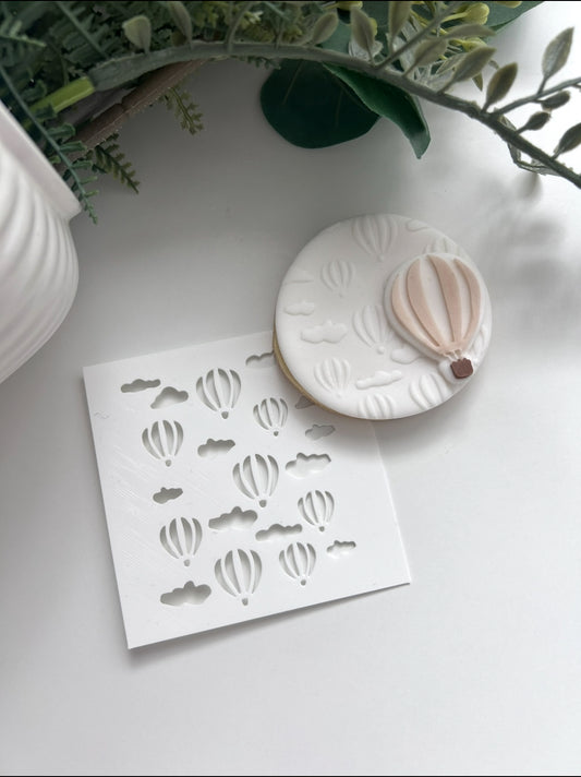 Pochoir montgolfières nuages